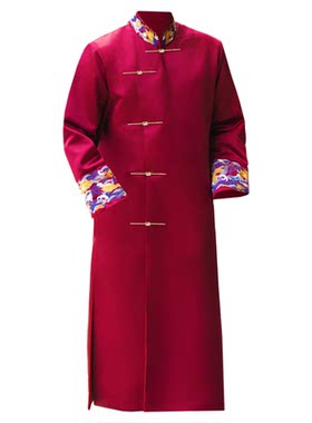 伴郎服中式兄弟装礼服搞笑结婚唐装旗袍中国风大褂男士接亲兄弟团