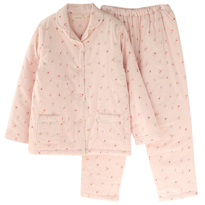 富朵秋冬季夹棉孕妇睡衣三层保暖家居服加厚锁温孕产妇可外穿棉袄