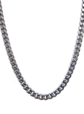 钛钢钛钢古巴链男女不过敏项链