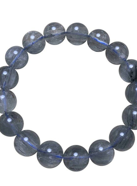 天然蓝兔毛蓝钢丝手链饰品情侣女