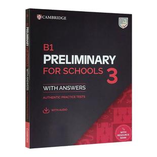 剑桥新版2025版pet真题 B1 Preliminary for Schools 3 Students Book with Answers pet官方真题 PET考试校园版真题4套含音频答案