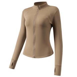 361加绒瑜伽服上衣女2026秋冬保暖健身服训练服跑步外套运动长袖