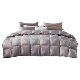 富安娜家纺羽绒被95灰鹅绒被四季保暖加厚家用被子冬季单双人被芯