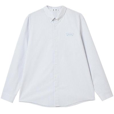 杰克琼斯长袖字母刺绣条纹衬衫