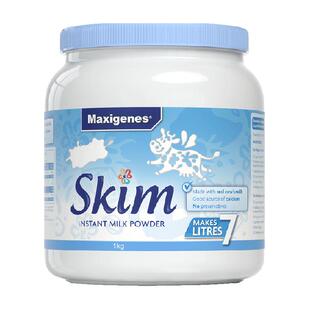 Maxigenes美可卓蓝胖子脱脂成人低脂奶粉高钙早餐中老年澳洲进口