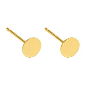 925纯银平头耳钉托盘针diy配件空托杯珍珠银耳钉碗针手工制作材料