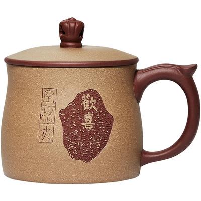 陈腐原矿双色粉浆匠心手工紫砂杯