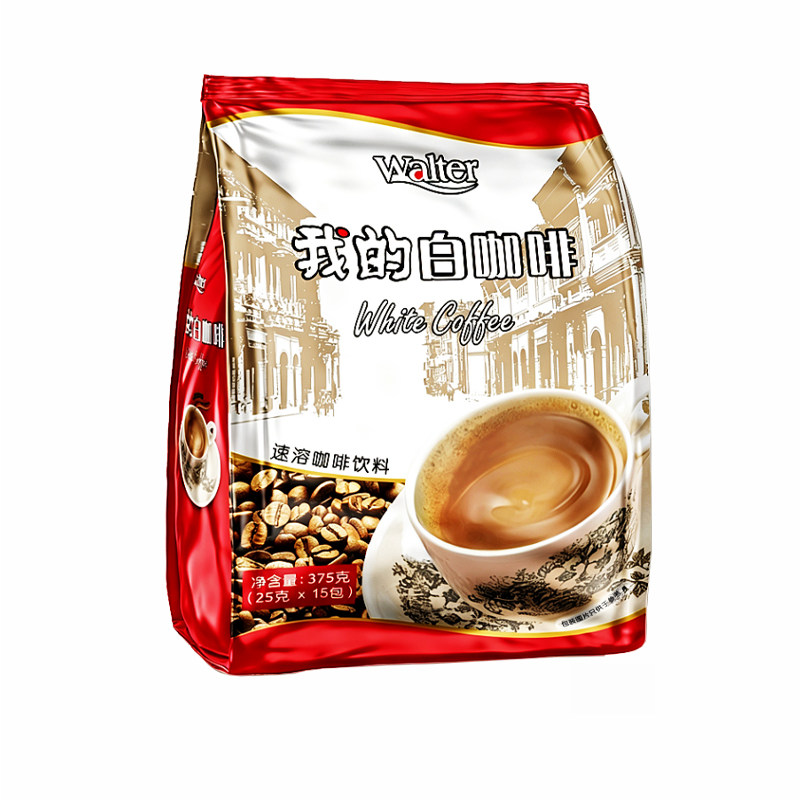 我的白咖啡二合一白咖啡马来西亚原装进口速溶咖啡粉条袋装