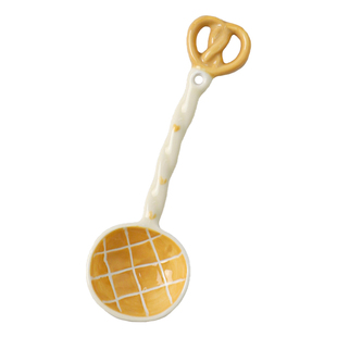 舍里可爱陶瓷勺家用创意长柄勺ins风搅拌勺甜品咖啡勺少女心调羹