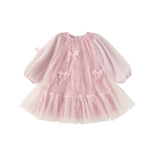 女童连衣裙儿童公主裙2026新款女孩生日礼服纱裙好看裙子春季童装