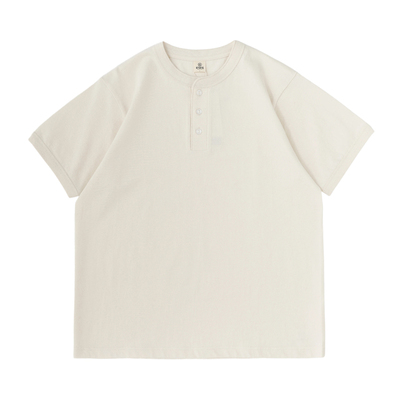 阿瞳牛社重磅阿美咔叽亨利领T恤