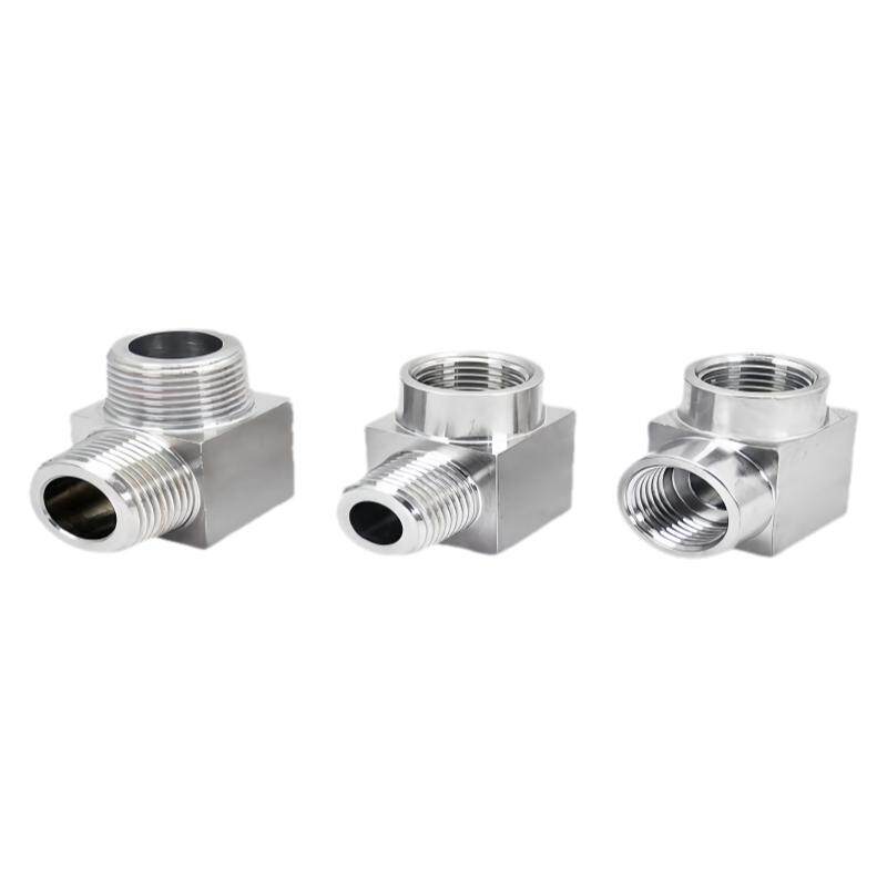 304不锈钢直角内外丝压力表弯头外丝耐高压接头机床加工非标定制