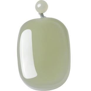 凤飞凰和田玉青白玉平安无事牌吊坠女款玉坠天然玉石项链女士玉佩