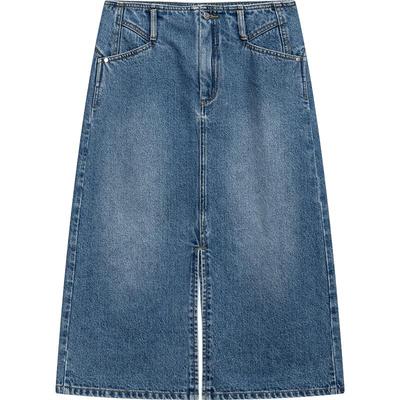 播淡人牛仔半身裙女商场同款韩版春夏开叉a字裙BDR1BD0111