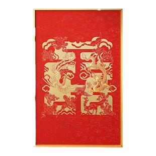 故宫 龙凤金禧艺术挂画 新婚礼物套装 家居装饰画摆件 官方正品