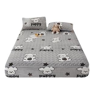 冬季牛奶绒夹棉床笠单件床罩席梦思床垫保护罩2025新款加绒床套罩