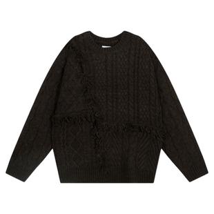 LOWRYS FARM针织衫女25冬季新款流苏宽松套头圆领毛衣588920