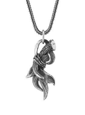 翼力原创鹿角纯银吊坠男生银项链