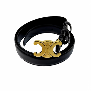 TBA热巴同款凯旋门皮带女款真皮黑色细腰带裤带银色配饰