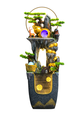 招财假山流水摆件葫芦喷泉景观