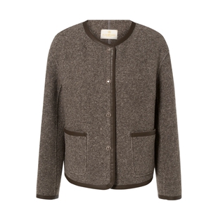 【绵羊毛x牦牛绒】ELSEWHERE珂思商场同款香风外套女秋新款