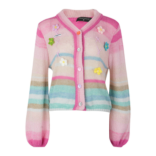 CLOUDSEASON彩虹步道开衫针织开衫毛衣开衫外套长袖上衣女针织衫