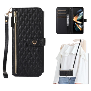 适用zfold5三星手机壳Samsung z fold6 case钱包zfold7皮套fold4斜挎背带fold3手绳电话壳放卡殼galaxy cover