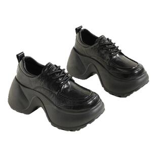 星期六厚底乐福鞋女春季新款英伦复古小皮鞋女士百搭增高运动女鞋