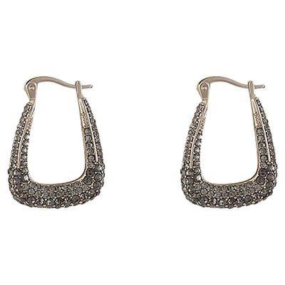 轻奢小众满钻耳环U形冷淡风耳扣