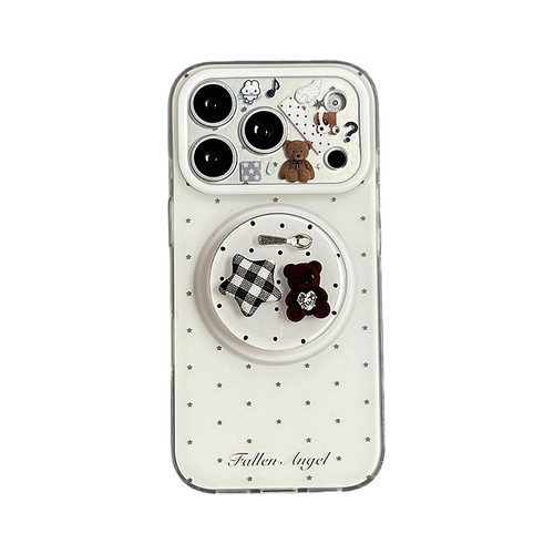 磁吸ins韩风米底简约小星星适用苹果17promax手机壳iphoen18pro新款15带支架14磨砂双层16女17全包防摔保护套