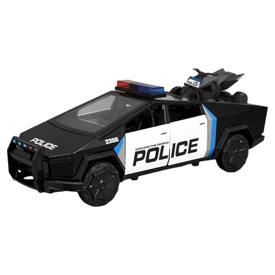 特斯拉美式警车模型男孩合金玩具