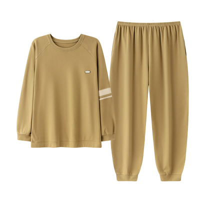 德绒睡衣男款冬季长袖套头2025新款男士保暖磨毛春秋款家居服套装