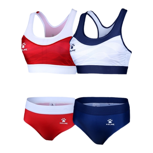 kelme卡尔美新款沙滩排球服女套装定制比赛训练队服速干运动内衣