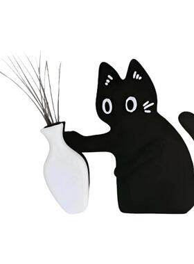 小猫推瓶子磁吸式猫胡子冰箱贴