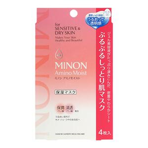 日本MINON蜜浓氨基酸温和敏感干燥肌保湿补水急救修护面膜12片装