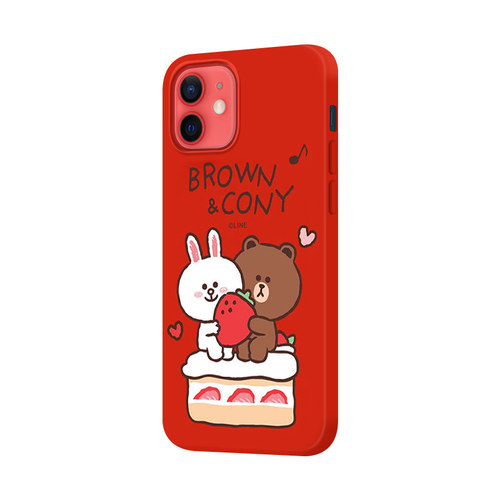 line布朗熊可妮兔子iphone13promax手机壳可爱mini苹果12pro液态硅胶卡通11韩国新年兔年红色春节过年喜庆女