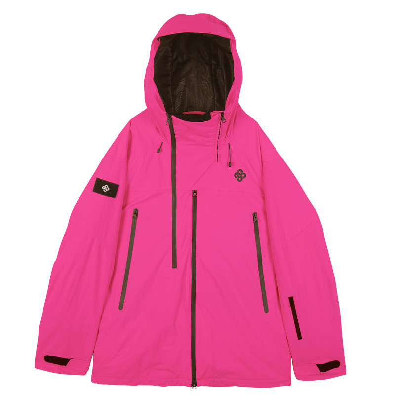 DOLL新款套头加棉韩国滑雪服宽松双拉链纯色女单板套装男冬季