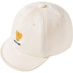 伊米伦婴儿帽子软帽檐鸭舌帽春秋新款宝宝帽子遮阳棒球帽纯棉童帽