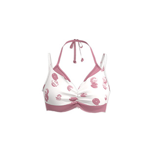 atlanticbeach浪漫唇印性感露背拼色分体度假泳衣女24新款比基尼