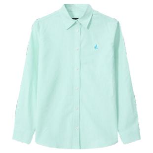 【新品】BEANPOLE滨波春夏女全棉商务静奢风松弛感基础竖条纹衬衫