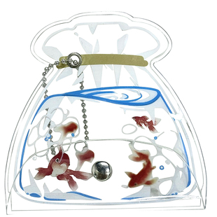 歪瓜出品 寄售 金鱼袋吧唧托 pvc吧唧包挂件谷美徽章收纳展示道具