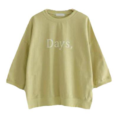 2023年新品印花黄色短款套头T恤