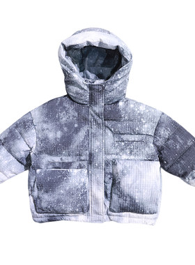 啦芙莱白鸭绒星空羽绒服加厚外套