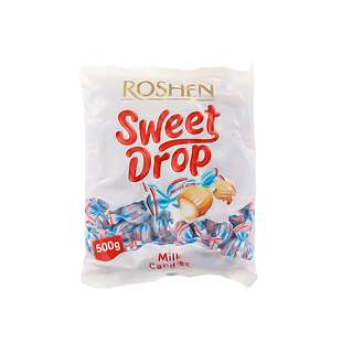 乌克兰进口ROSHEN如胜滴滴香鲜奶球夹心牛奶散装喜糖果年货俄罗斯
