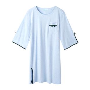 爱帝纯棉睡裙女春夏款2026新款夏季可外穿小个子睡衣居家服连衣裙