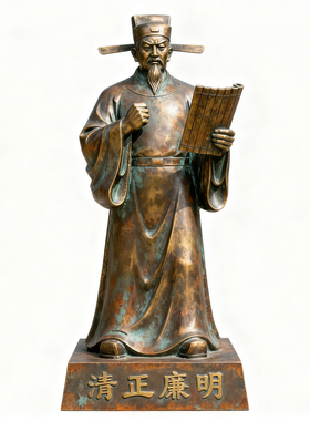 古代历史名人廉政主题雕塑摆件