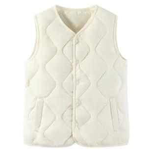 波姆熊儿童羽绒马甲轻薄2025秋冬季新款白鸭绒中大童男童女童马夹