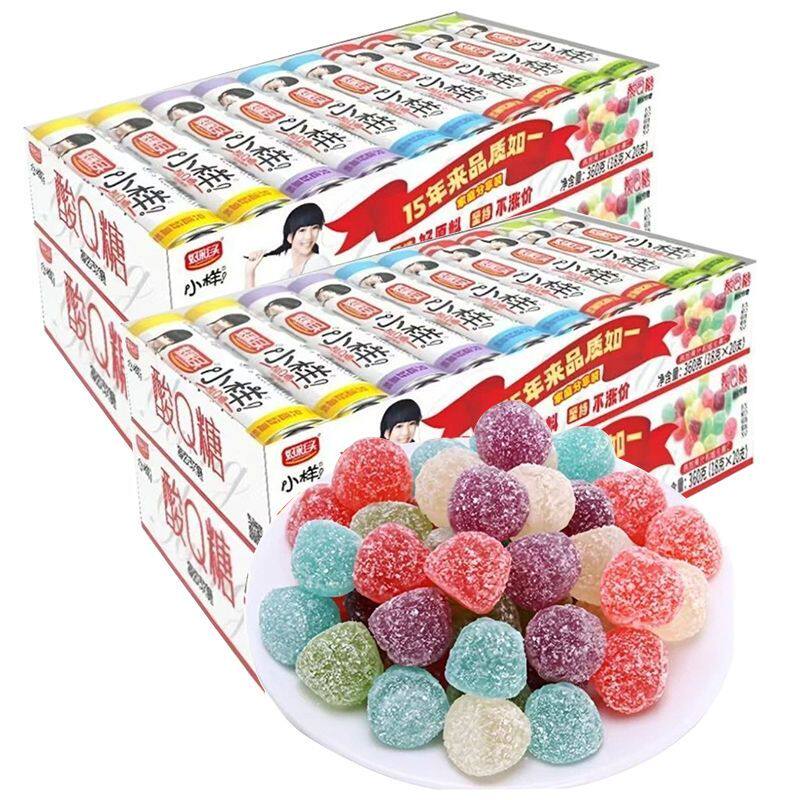小样酸q糖360g*1盒桶装糖果汁软糖橡皮糖儿童水果糖零食喜糖批发