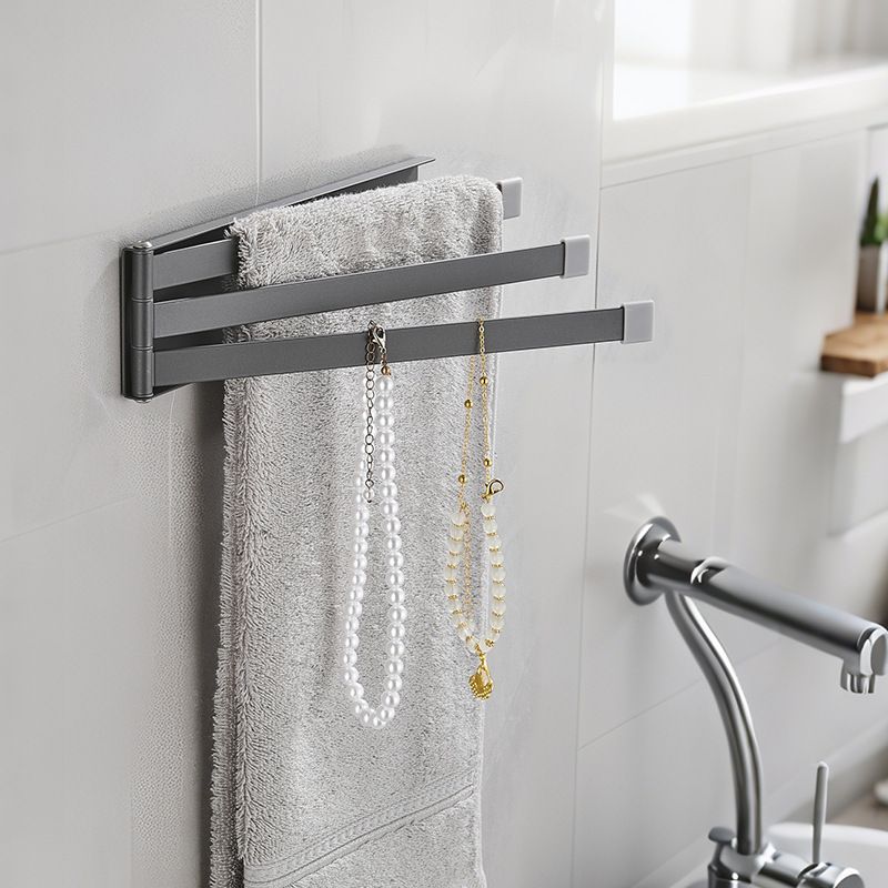 毛巾架折叠旋转挂杆收纳置物架厨房冰箱磁吸阳台卫生间抹布架批发
