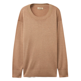 【季末折扣】FALCONERI女士宽松长袖圆领山羊绒毛衣针织衫DMLE250